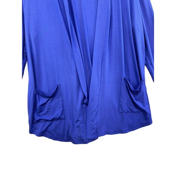 T By Talbots UPF 50+ Womens Cardigan L Blue Rayon & Spandex - Picture 3 of 8